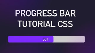 Progress Bar Tutorial CSS HTML JavaScript [upl. by Constantia]