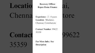 Recovery Officer Repco Home Finance [upl. by Soluk969]