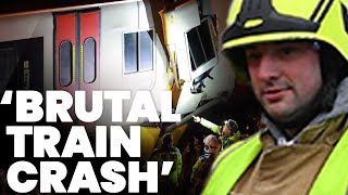 Deadly train crash kills one and injures fifteen in Wales [upl. by Gillian]