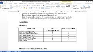 Ejemplo Informe de auditoria interna [upl. by Nagar]