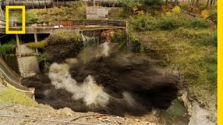 Spectacular Time Lapse Dam quotRemovalquot Video  National Geographic [upl. by Aerahs]