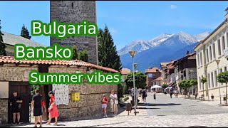 Bulgaria Bansko 2024  city center streets buildings  Walking tour [upl. by Stan502]