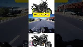 XJ6 vs MT07 yamaha xj6 mt07 automobile viralvideo viralshorts honda [upl. by Aklam255]