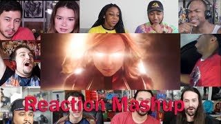 Captain Marvel Official Trailer REACTION MASHUP [upl. by Acino933]