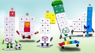 DIY Numberblocks Toys 11 to 15  Magnetic Cubes Poseable Figures  Keiths Toy Box [upl. by Anoy817]