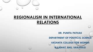 Regionalism in International Relations [upl. by Innus]