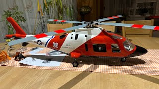 RCHelicopter Agusta A109 500size in look of US Coast Guard  first flight  FlishrcRoban [upl. by Blodget866]