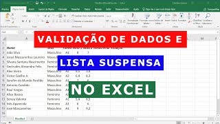 Excel validação de dados e lista suspensa [upl. by Cired]