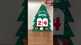 Calendário Decorativo Contagem Regressiva Natal Enfeite Noel natal [upl. by Raddi]