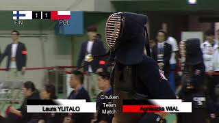 17th World Kendo Championships Womens TEAM MATCH 6ch Finland vs Poland [upl. by Liauqram]