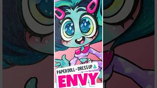 making 💗ENVY◕⩊◕💗 pApEr dOlL INSIDE OUT 2 by ARTY PIE🥧 anime artchallenge handmade Japan [upl. by Ecydnarb]