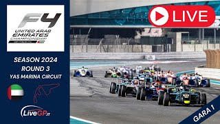 F4 UAE 2024  LIVE  Round 4 Abu Dhabi gara1 [upl. by Nessah938]