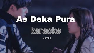 As Deka Pura  ඇස් දෙක පුරා  Karaoke Slowed [upl. by Nilyac]