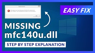 mfc140udll Missing Error  How to Fix  2 Fixes  2021 [upl. by Nibbs]