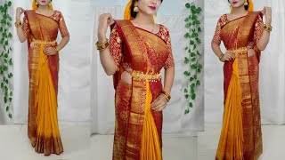 How to wear saree in different StyleSaree wearing new stylesSaree Draping styles Saundaryaa [upl. by Valerie]