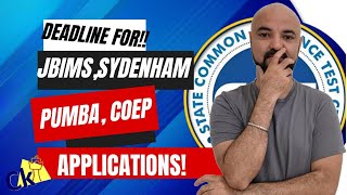 Last date to apply for JBIMS Sydenham Pumba COEP kya hai [upl. by Niamjneb10]