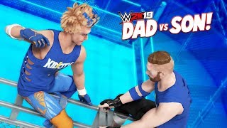 DAD vs SON in a CAGE WWE 2k19 Family Battle  KCity GAMING [upl. by Barbuto]