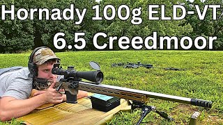 Hornady 100g ELDVT 65 Creedmoor Custom Rifle Handloads Using Varget Reloader 15 and N540 Powder [upl. by Yablon]