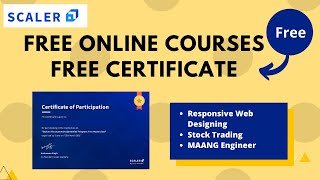 Scaler Academy Free Online Courses with Certificate  Free Masterclass [upl. by Ardiekal]