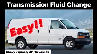 How to Change the Transmission Fluid on any Chevy Express GM Cargo Van as an 11 Year old [upl. by Akehsyt]