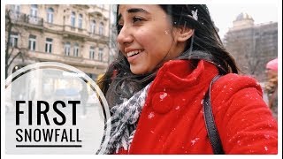 My First SnowFall  Prague Vlog 1  MostlySane [upl. by Vinia728]