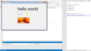 visual studio tools  c simple coding for button  textbox label and panel CLASS 2 [upl. by Alimak]