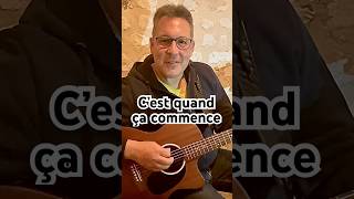 C’EST QUAND ÇA COMMENCE jeanlouisaubert tutorial cover commeunaccord guitaretuto shortvideos [upl. by Aicitel]