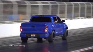 EKanooRacings Wide Body Supercharged Tundra Runs 128  172KMH 107MPH [upl. by Aleekat862]