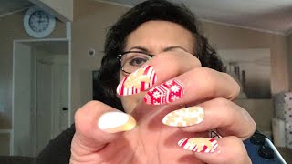 ASMR Uñas Navideñas [upl. by Naujyt]