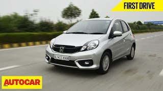 2016 Honda Brio  First Drive  Autocar India [upl. by Ainitsirc]