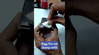 how to Refill Pre ink Stamp big size square preinkstamprefill diy shorts [upl. by Mundford]