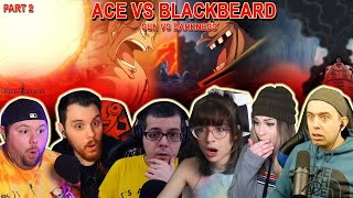 ACE VS BLACKBEARD SUN VS DARKNESS PART 2  Reaction Mashup One Piece [upl. by Aicaca]