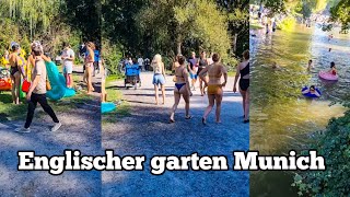 Englischer garten München Munich Eisbach swimming 1792419 [upl. by Anniala]