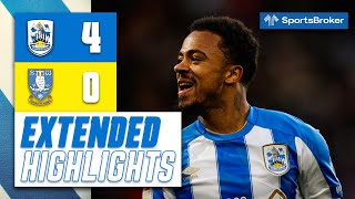 EXTENDED HIGHLIGHTS  Huddersfield Town 40 Sheffield Wednesday [upl. by Rossi280]