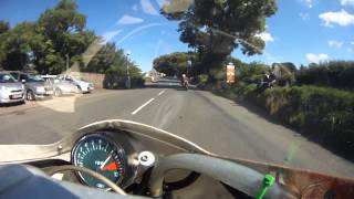 IOM Classic TT 2014 onboard CR93 replica parade [upl. by Ailesor588]