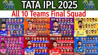 IPL Auction 2025 All Teams Squad  All Teams Final Squad After Auction  IPL Auction All Squad [upl. by Uot]