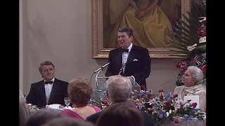 President Reagans Toast at the State Dinner in Ottawa Canada on April 5 1987 [upl. by Gardner]