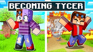 Friend turns into TYCER in Minecraft [upl. by Talanian222]