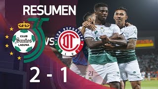 Santos 21 Toluca  Final Ida  Clausura 2018 [upl. by Harman289]