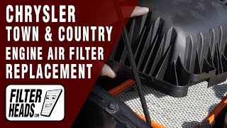 How to Replace Engine Air Filter 2010 Chrysler Town amp Country V6 33L [upl. by Ganiats]