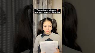 Are you also a topper🙃topper topperstalk schoollife truestory ytshortsindia ytshorts short [upl. by Joelly]