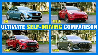 Almost SelfDriving Car Comparison Test Tesla vs BMW vs Ford vs GM  HandsFree Driving Test [upl. by Eiramanit908]