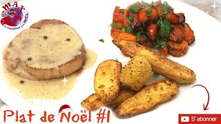 RECETTE PLAT DE NÖEL 🎅🏻☃️✨ Tournedos de canard sauce au poivre pomme rattes amp carottes caramélisées [upl. by Goebel648]