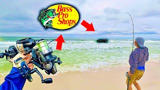 Crazy Surf Fishing Catch amp Cook After Trading In Old Gear At Bass Pro [upl. by Nazus]