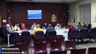 Menomonie School Board Meeting for 1222024 [upl. by Joey787]