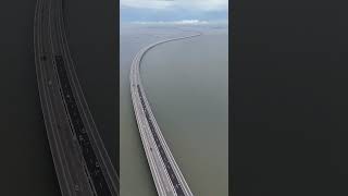 Second Penang Bridge  Sultan Abdul Halim Muadzam Shah Bridge aerial traffic malaysia shorts [upl. by Anicart808]