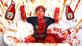 KETCHUP BATH CHALLENGE [upl. by Aiuqes]