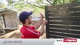 HowTo Install Stratco EziSlat Fencing Installing a Gate [upl. by Anilos229]