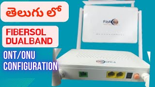 fibersol router configuration telugu [upl. by Attolrahc92]