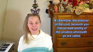 Ephesians 413 KJV  Peace Longsuffering Meekness  Scripture Songs [upl. by Yllak328]